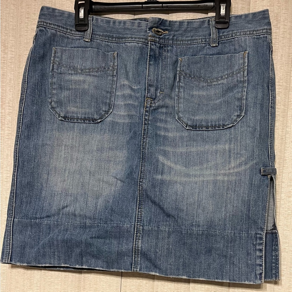 Calvin Klein Blue Denim Midi Skirt